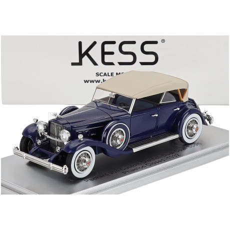 KESS MODEL PACKARD 904 CUSTOM DIETRICH DUEL COWL SPORT PHEATON CLOSED 1932 - BLUE BEIGE 1/43