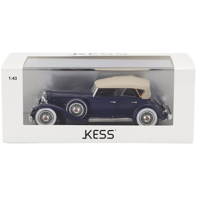 KESS MODEL PACKARD 904 CUSTOM DIETRICH DUEL COWL SPORT PHEATON CLOSED 1932 - BLUE BEIGE 1/43