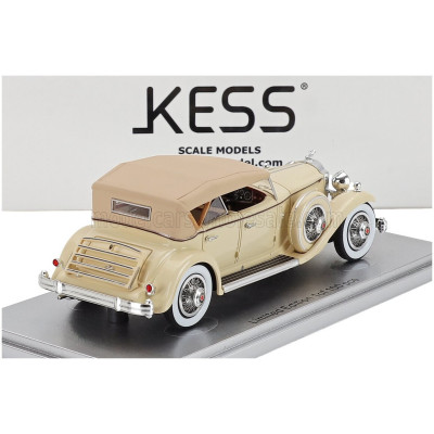 KESS MODEL PACKARD 904 CUSTOM DIETRICH DUEL COWL SPORT PHEATON CLOSED 1932 - 2 TONE BEIGE 1/43