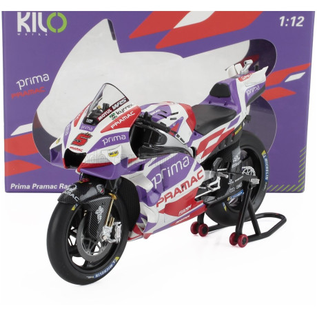 KILOWORKS DUCATI DESMOSEDICI GP23 TEAM PRIMA PRAMAC RACING N 5 MOTOGP SEASON 2023 JOHANN ZARCO - PURPLE RED WHITE 1/12