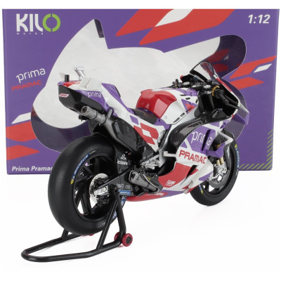 KILOWORKS DUCATI DESMOSEDICI GP23 TEAM PRIMA PRAMAC RACING N 5 MOTOGP SEASON 2023 JOHANN ZARCO - PURPLE RED WHITE 1/12