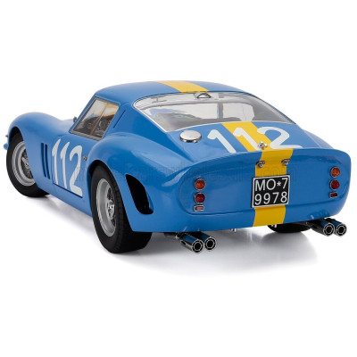 KK SCALE FERRARI 250 GTO 3.0L V12 COUPE N 112 TARGA FLORIO 1964 ULF NORINDER - PICKO TROBERG - BLUE YELLOW 1/12