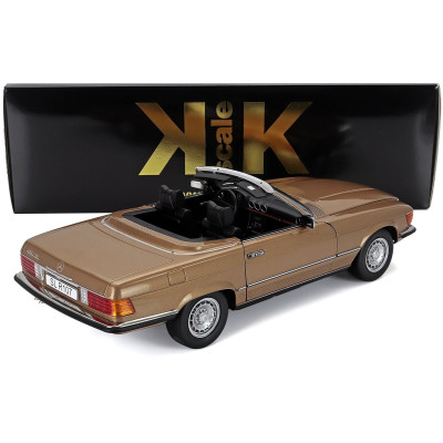 KK SCALE MERCEDES BENZ SL-CLASS 450SL (R107) CABRIOLET 1985 - GOLD MET 1/12