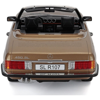 KK SCALE MERCEDES BENZ SL-CLASS 450SL (R107) CABRIOLET 1985 - GOLD MET 1/12