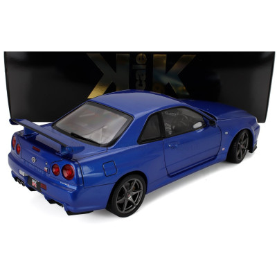 KK SCALE NISSAN SKYLINE GT-R (R34) V-SPEC II 2001 - CERCHI OEM - OEM RIMS - BLUE MET 1/12