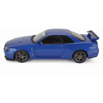 KK SCALE NISSAN SKYLINE GT-R (R34) V-SPEC II 2001 - CERCHI OEM - OEM RIMS - BLUE MET 1/12