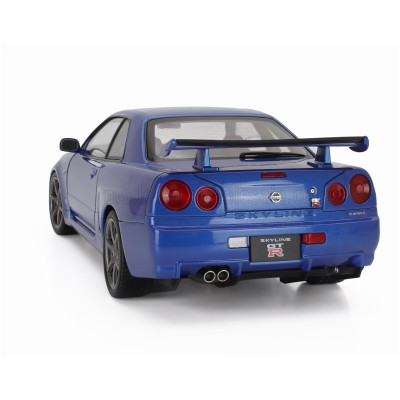 KK SCALE NISSAN SKYLINE GT-R (R34) V-SPEC II 2001 - CERCHI OEM - OEM RIMS - BLUE MET 1/12