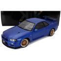 KK SCALE NISSAN SKYLINE GT-R (R34) V-SPEC II 2001 - CERCHI BBS - BBS RIMS - BLUE MET 1/12