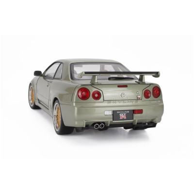 KK SCALE NISSAN SKYLINE GT-R (R34) V-SPEC NUR 2001 - CERCHI BBS - BBS RIMS - GREEN MET 1/12