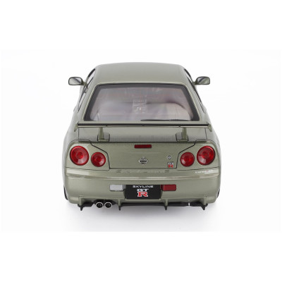 KK SCALE NISSAN SKYLINE GT-R (R34) V-SPEC NUR 2001 - CERCHI BBS - BBS RIMS - GREEN MET 1/12