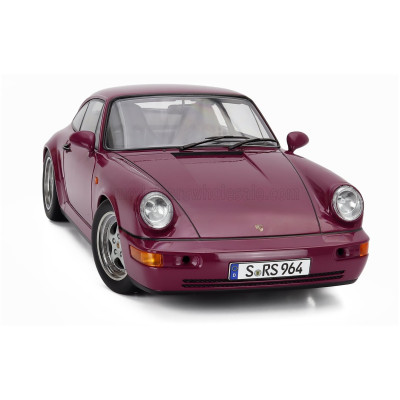 KK SCALE PORSCHE 911 964 RS WITH SPEEDLINE RIMS 1992 - RUBY RED 1/12