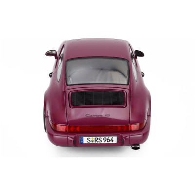 KK SCALE PORSCHE 911 964 RS WITH SPEEDLINE RIMS 1992 - RUBY RED 1/12