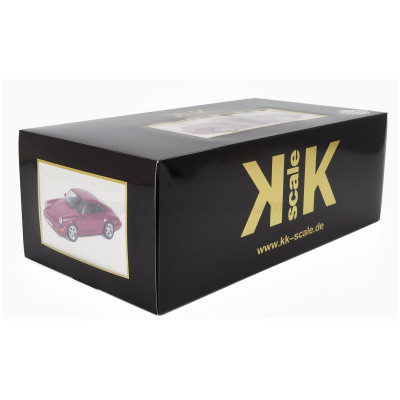 KK SCALE PORSCHE 911 964 RS WITH SPEEDLINE RIMS 1992 - RUBY RED 1/12