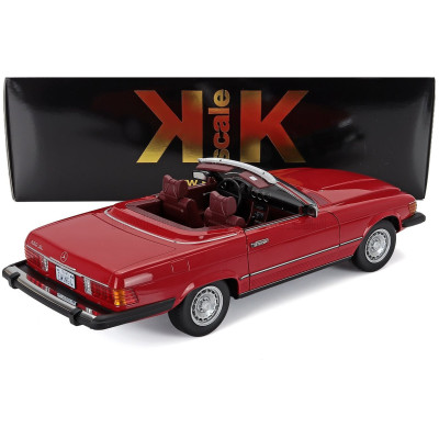 KK SCALE MERCEDES BENZ SL-CLASS 450SL (R107) CABRIOLET USA VERSION 1979 - RED 1/12