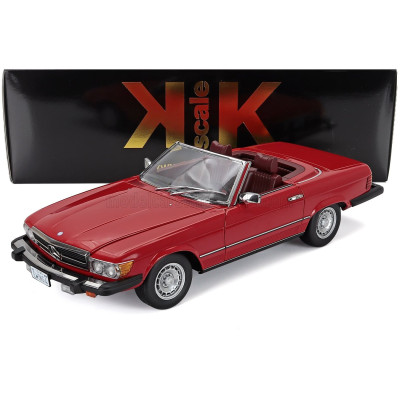 KK SCALE MERCEDES BENZ SL-CLASS 450SL (R107) CABRIOLET USA VERSION 1979 - RED 1/12