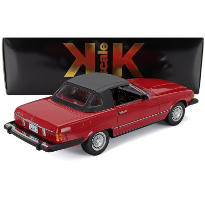 KK SCALE MERCEDES BENZ SL-CLASS 450SL (R107) CABRIOLET USA VERSION 1979 - RED 1/12