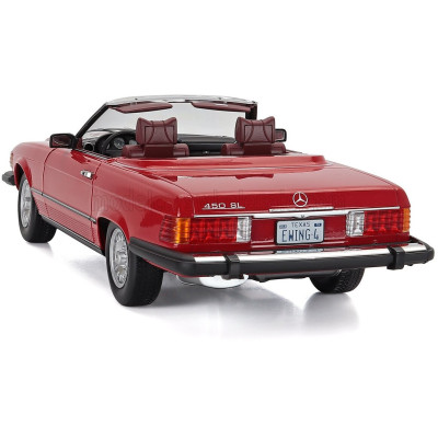 KK SCALE MERCEDES BENZ SL-CLASS 450SL (R107) CABRIOLET USA VERSION 1979 - RED 1/12