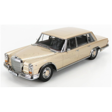 KK SCALE MERCEDES BENZ S-CLASS 600 PULLMAN (W100) 1963 - GOLD MET 1/18