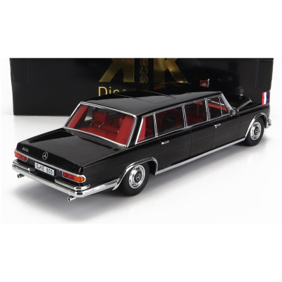 KK SCALE MERCEDES BENZ S-CLASS 600 LWB PULLMAN (W100) WILLY BRANDT - GEORGES POMPIDOU 1964 - BLACK 1/18