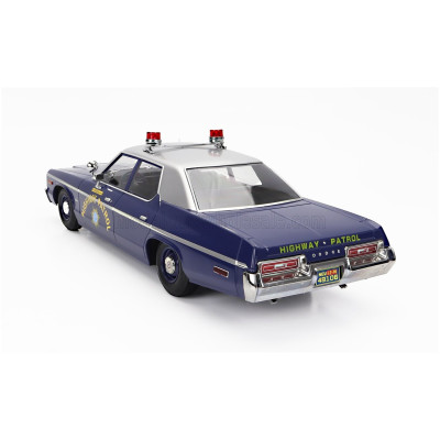 KK SCALE DODGE MONACO NEVADA HIGHWAY PATROL POLICE 1974 - BLUE WHITE 1/18