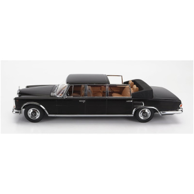 KK SCALE MERCEDES BENZ S-CLASS 600 PULLMAN (W100) LANDAULET SEMICONVERTIBLE 1964 - BLACK 1/18