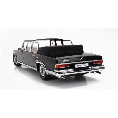 KK SCALE MERCEDES BENZ S-CLASS 600 PULLMAN (W100) LANDAULET SEMICONVERTIBLE 1964 - BLACK 1/18