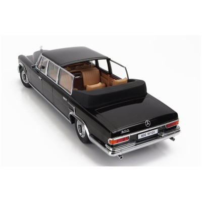 KK SCALE MERCEDES BENZ S-CLASS 600 PULLMAN (W100) LANDAULET SEMICONVERTIBLE 1964 - BLACK 1/18