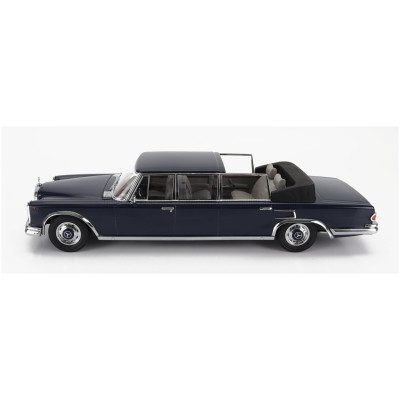 KK SCALE MERCEDES BENZ S-CLASS 600 PULLMAN (W100) LANDAULET SEMICONVERTIBLE 1964 - DARK BLUE 1/18