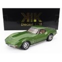 KK SCALE CHEVROLET CORVETTE C3 1972 - WITH REMOVABLE ROOF PARTS - GREEN 1/18
