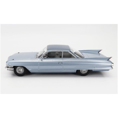 KK SCALE CADILLAC SERIES 62 COUPE DEVILLE 1961 - LIGHT BLUE MET 1/18