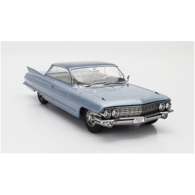 KK SCALE CADILLAC SERIES 62 COUPE DEVILLE 1961 - LIGHT BLUE MET 1/18