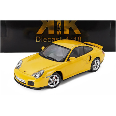 KK SCALE PORSCHE 911 996 TURBO COUPE 2000 - YELLOW 1/18