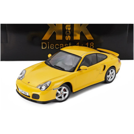 KK SCALE PORSCHE 911 996 TURBO COUPE 2000 - YELLOW 1/18