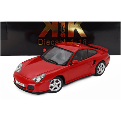 KK SCALE PORSCHE 911 996 TURBO COUPE 2000 - RED 1/18