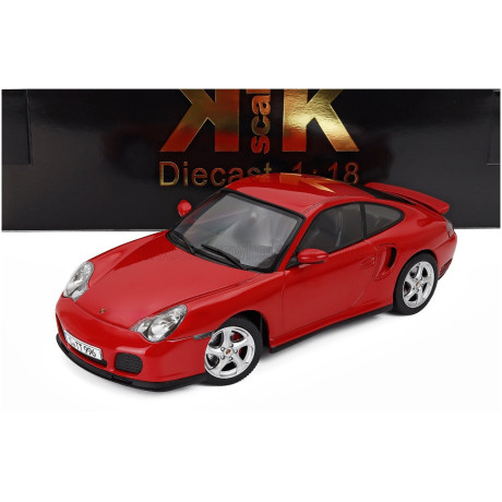 KK SCALE PORSCHE 911 996 TURBO COUPE 2000 - RED 1/18