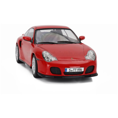 KK SCALE PORSCHE 911 996 TURBO COUPE 2000 - RED 1/18