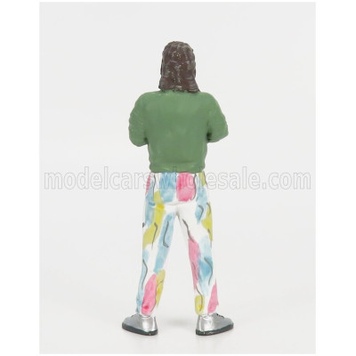 KK SCALE FIGURES KALLE STANDING FOR MERCEDES S-CLASS 500 SEC (C126) COUPE 1987 - GREEN WHITE 1/18