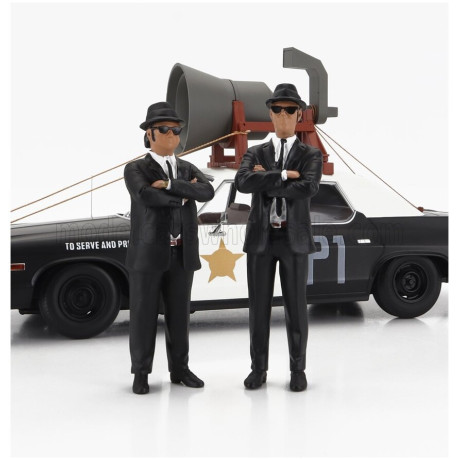 KK SCALE FIGURES SET 2X JAKE AND ELWOOD - BLACK WHITE 1/18