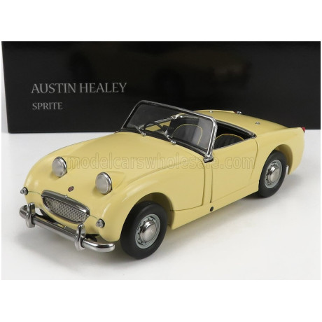 KYOSHO AUSTIN HEALEY SPRITE OPEN - SPIDER 1958 - PRIMROSE YELLOW 1/18