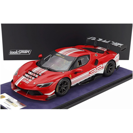 LOOKSMART FERRARI 296 GT3 3.0L TWIN TURBO V6 CHALLENGE N 32 FINALI MONDIALI MUGELLO ITALY 2023 - CON VETRINA - WITH SHOWCASE