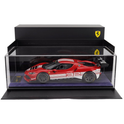 LOOKSMART FERRARI 296 GT3 3.0L TWIN TURBO V6 CHALLENGE N 32 FINALI MONDIALI MUGELLO ITALY 2023 - CON VETRINA - WITH SHOWCASE