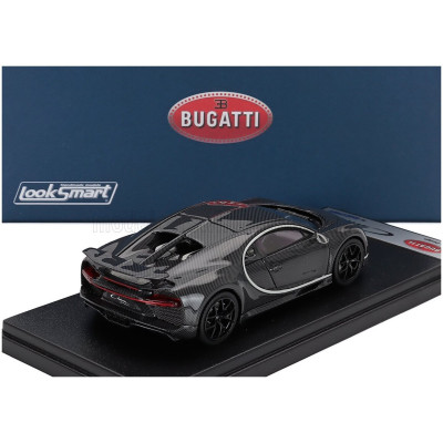 LOOKSMART BUGATTI CHIRON SPORT N 16 WING UP 2019 - GREY CARBON 1/43