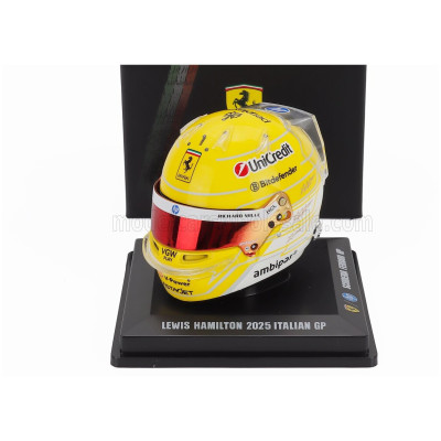 LOOKSMART BELL HELMET CASCO HELMET F1 LEWIS HAMILTON TEAM FERRARI HP N 44 MONZA ITALY GP 2025 - NIKI LAUDA 50th ANNIVERSARY