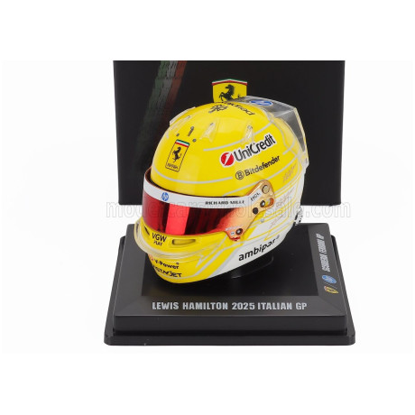 LOOKSMART BELL HELMET CASCO HELMET F1 LEWIS HAMILTON TEAM FERRARI HP N 44 MONZA ITALY GP 2025 - NIKI LAUDA 50th ANNIVERSARY