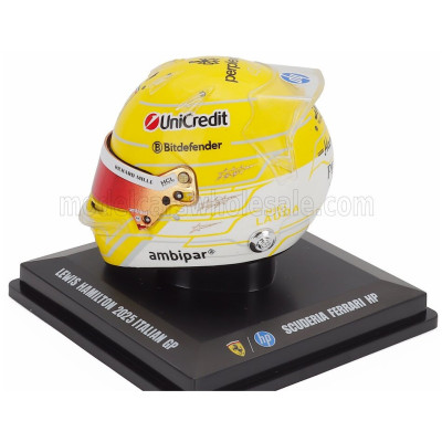 LOOKSMART BELL HELMET CASCO HELMET F1 LEWIS HAMILTON TEAM FERRARI HP N 44 MONZA ITALY GP 2025 - NIKI LAUDA 50th ANNIVERSARY