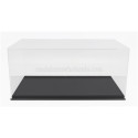 LUXBOX VETRINA DISPLAY BOX BASE IN ECOPELLE NERA- SYNTHETIC LEATHER BASE BLACK - Lungh.LENGHT 49.0 cm X Largh.WIDTH 24.5 cm X