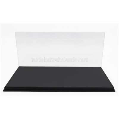 LUXBOX VETRINA DISPLAY BOX BASE IN ECOPELLE NERA- SYNTHETIC LEATHER BASE BLACK - Lungh.LENGHT 49.0 cm X Largh.WIDTH 24.5 cm X