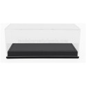 LUXBOX VETRINA DISPLAY BOX BASE IN ECOPELLE NERA - SYNTHETIC LEATHER BASE BLACK - Lungh.LENGHT 16.5 cm X Largh.WIDTH 7.4 cm X