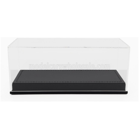 LUXBOX VETRINA DISPLAY BOX BASE IN ECOPELLE NERA - SYNTHETIC LEATHER BASE BLACK - Lungh.LENGHT 16.5 cm X Largh.WIDTH 7.4 cm X