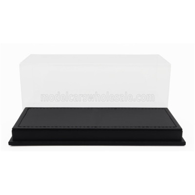 LUXBOX VETRINA DISPLAY BOX BASE IN ECOPELLE NERA - SYNTHETIC LEATHER BASE BLACK - Lungh.LENGHT 16.5 cm X Largh.WIDTH 7.4 cm X